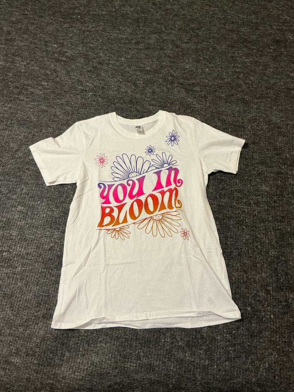 Zumba Graphic Short Sleeve T-Shirt Womens Size XS/S White You In Bloom